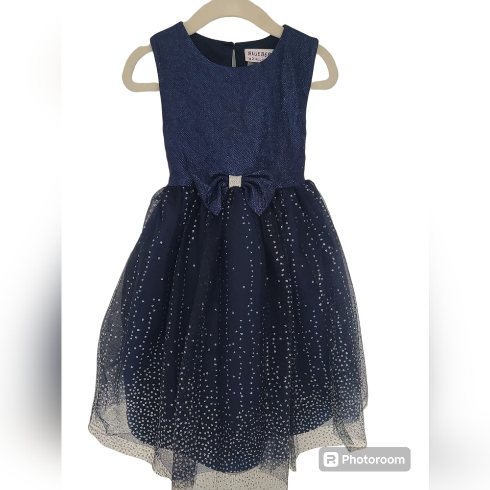 Blueberi Boulevard Formal Girls Dress Navy Blue Size 4